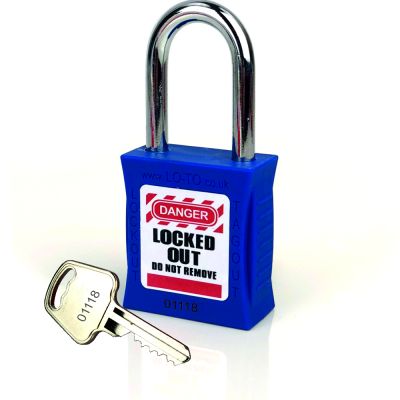 PL201-BLU Lockout Tagout Safety Padlock Blue PL201-BLU Lockout Tagout Safety Padlock Blue